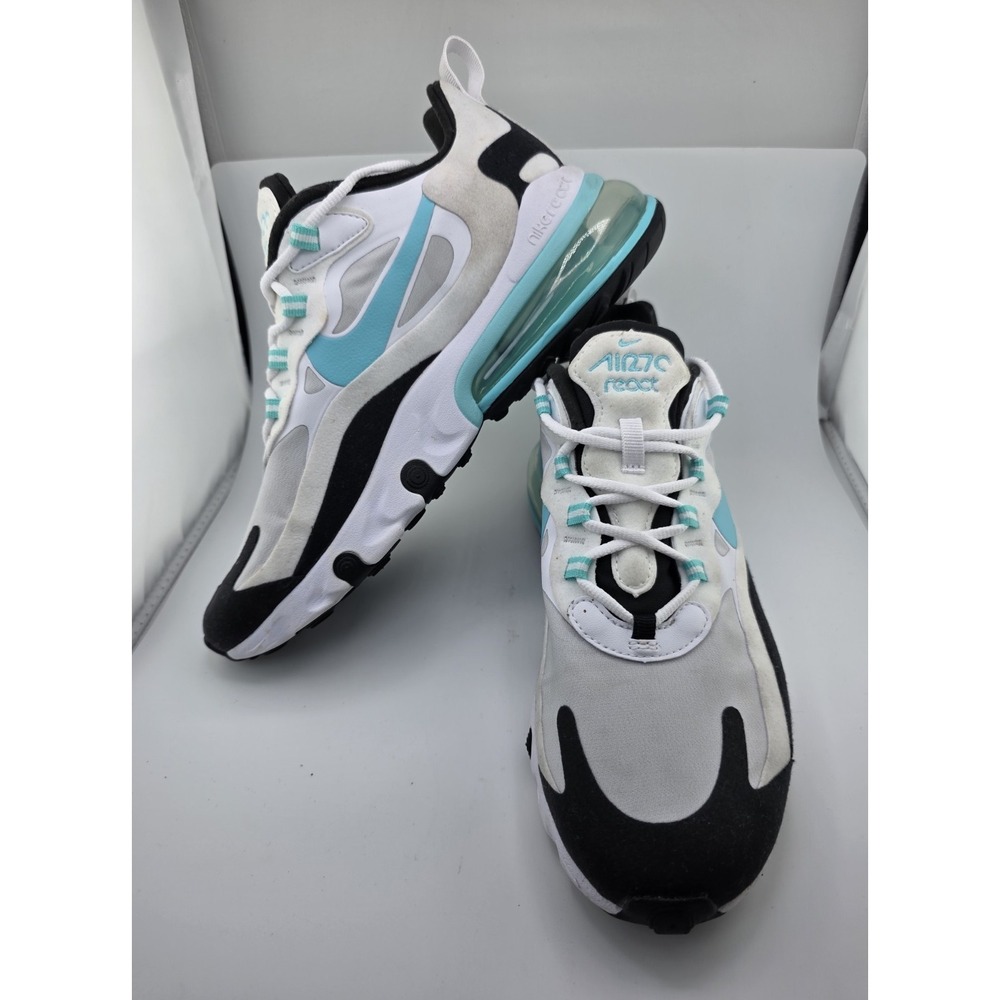 Nike Air Max 270 React Women's Size 9 Running Shoes Photon Dust Aurora Green